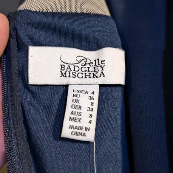 Belle Badgley Mischka Paris Dress blue size 4 cocktail sequin BNWT - Picture 6 of 11